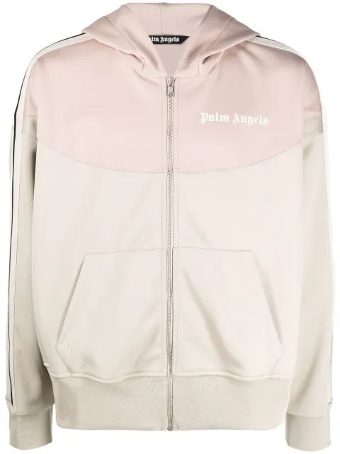 Palm Angels panelled hooded track jacket