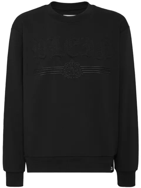 Philipp Plein logo-embossed cotton sweatshirt