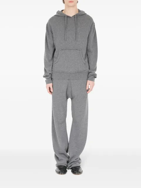 Maison Margiela pouch-pocket knitted drawstring hoodie