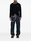 Comme Des Garçons Play heart-emblem rhinestone-embellishment cardigan