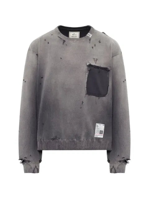 Maison MIHARA YASUHIRO sun-faded distressed sweater