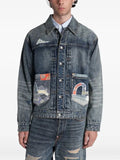 EVISU patchwork Seagull denim jacket