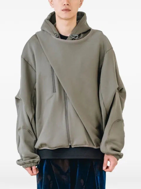 Yoshiokubo layered Sash hoodie