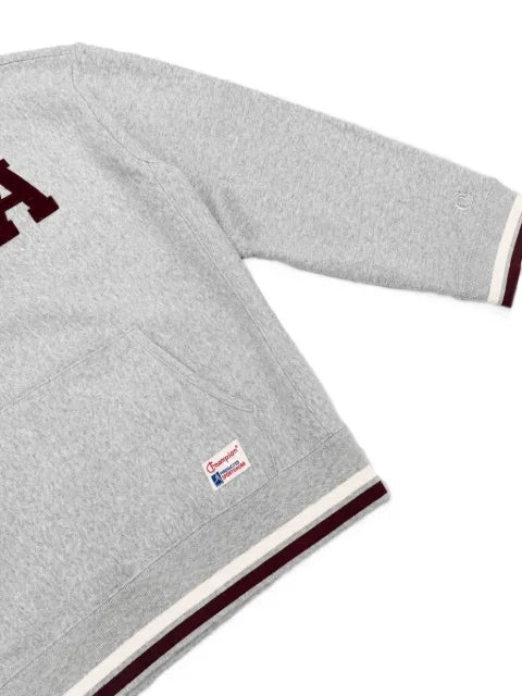 Champion polo-collar logo-patch sweatshirt