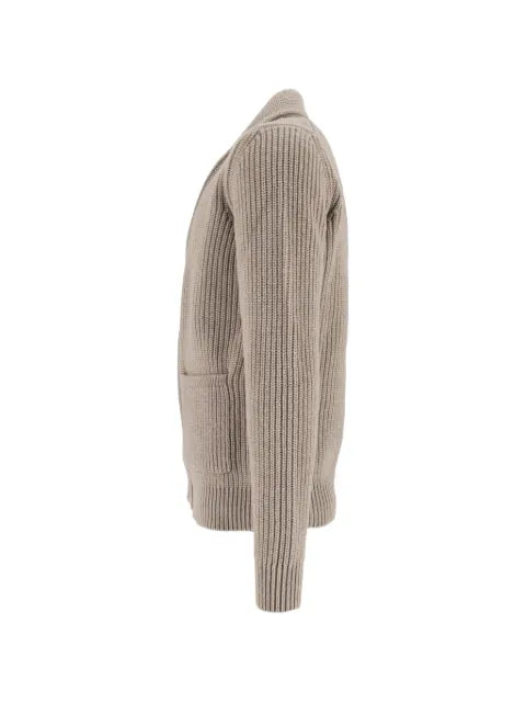 Filippo De Laurentiis ribbed-knit shawl-lapel cardigan
