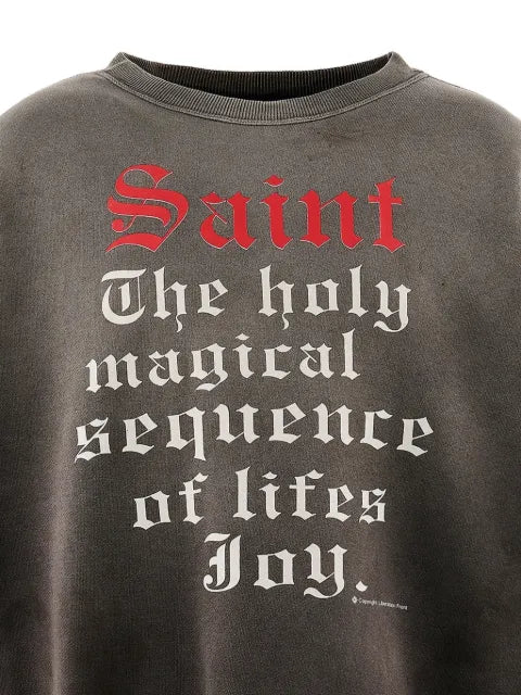 SAINT MXXXXXX slogan-print crew-neck sweater