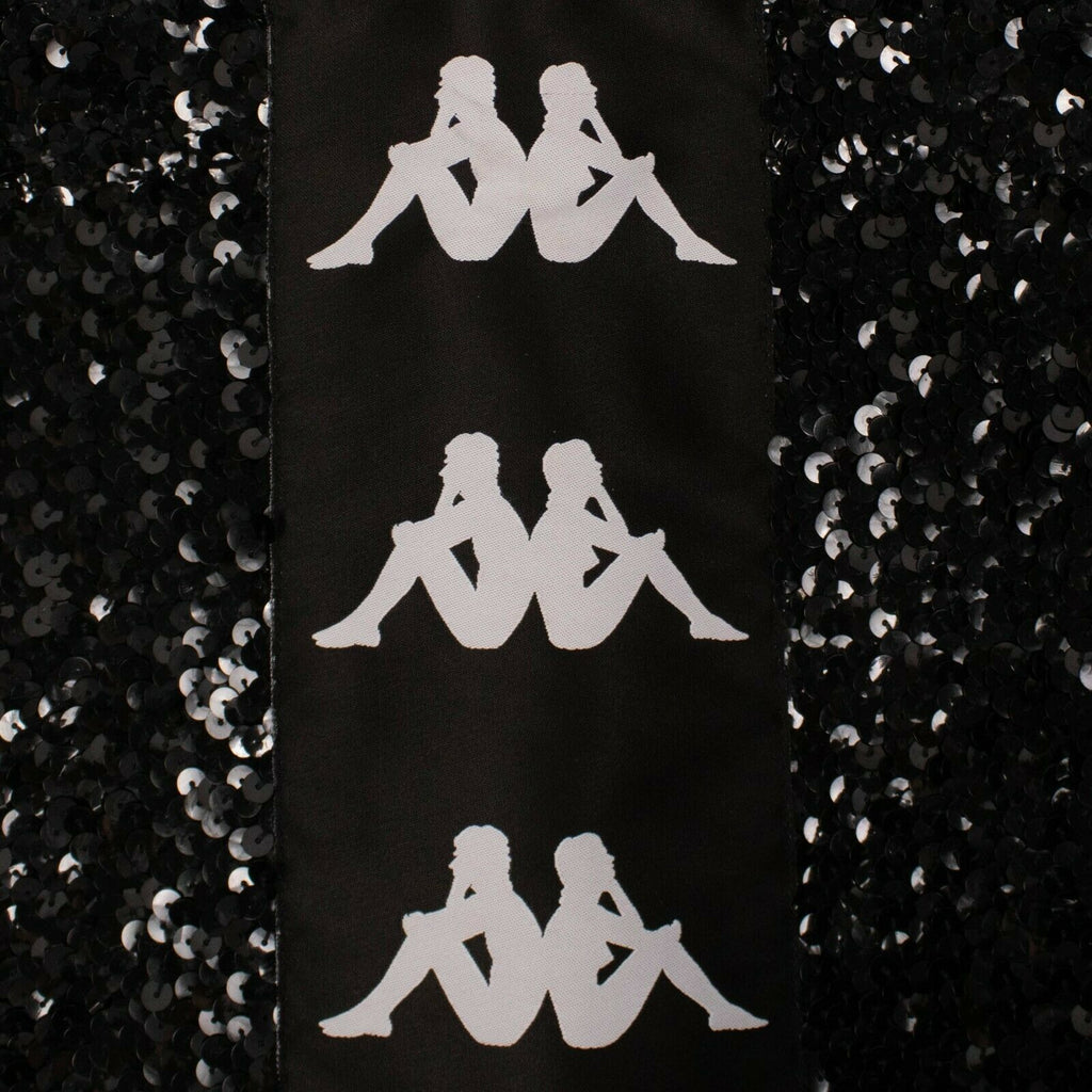 Faith Connexion X Kappa Sequin Side Logo Mini Skirt - Black