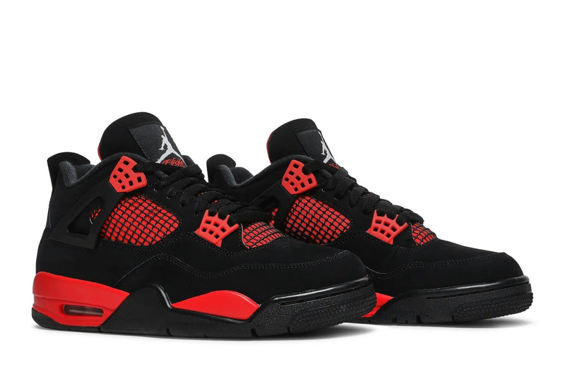 Air Jordan 4 Retro 'Red Thunder' – Black & Fire Red Bulls Energy on the AJ4's Iconic Silhouette