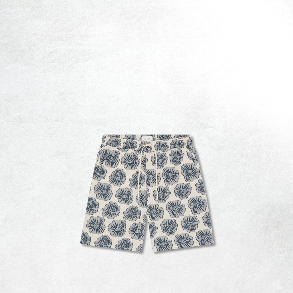 Les Deux Dahlia Jacquard Shorts: Dark Denim Blue