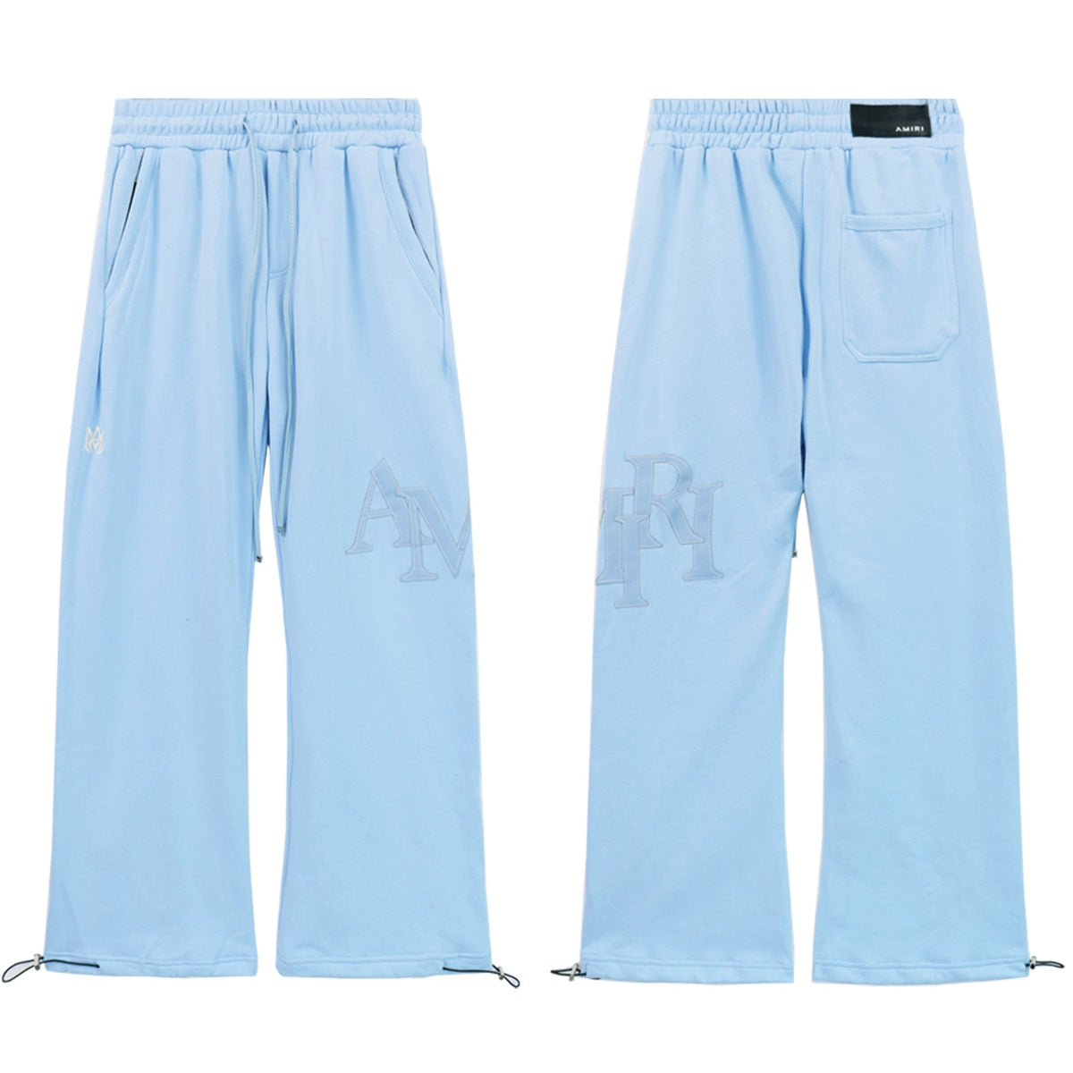Amiri Patch Embroidery Letter Casual Wide Leg Pants Unisex
