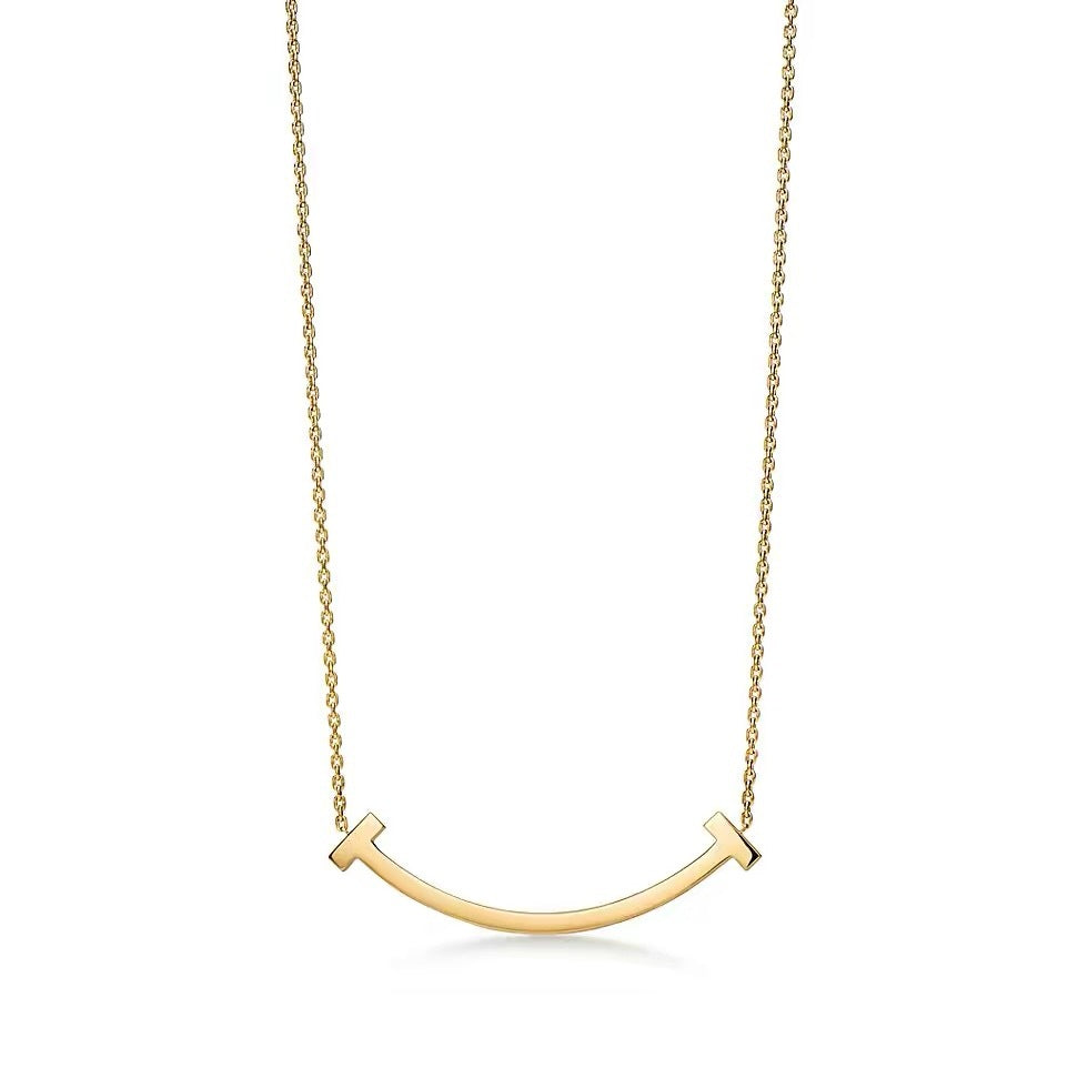 Tiffany Style Smile Cubic Zirconia Necklace