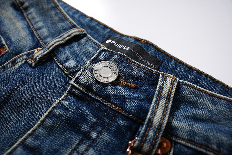 Purple Brand Blue Distressed Ripped Knee Jeans