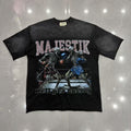 MAJESTIK Skeleton Boxing Graphic T-Shirt