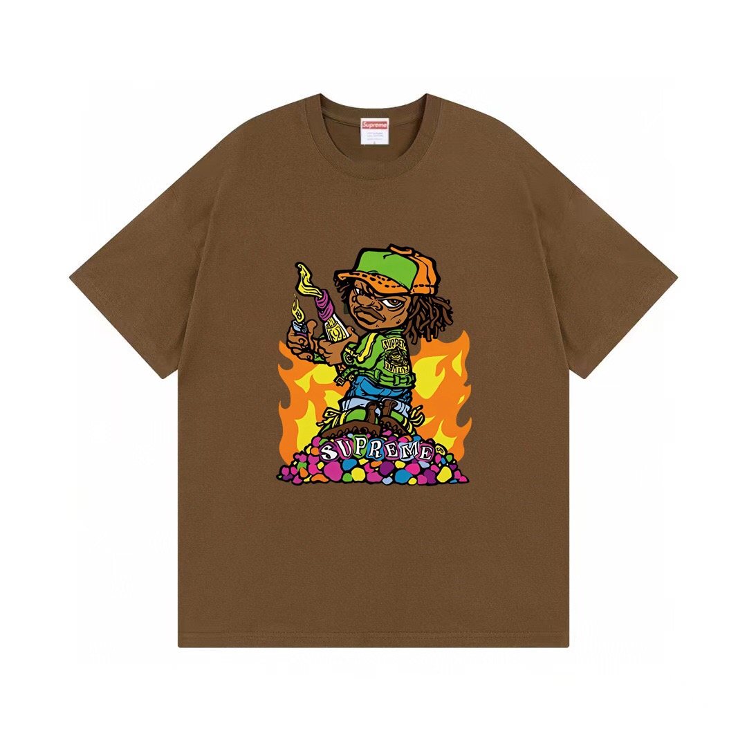 Supreme Molotov Kid Flame Graphic T-Shirt