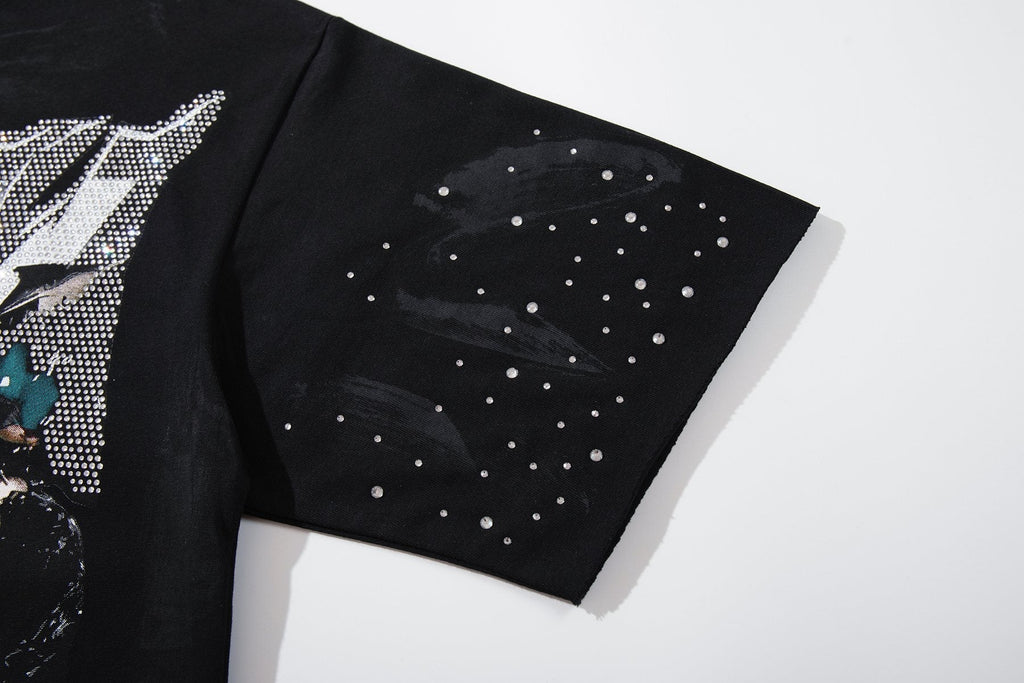 BKYS Revival Rhinestone Portrait Graphic T-Shirt
