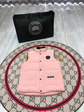 Canada Goose Puffer Vest in White with Stand Collar