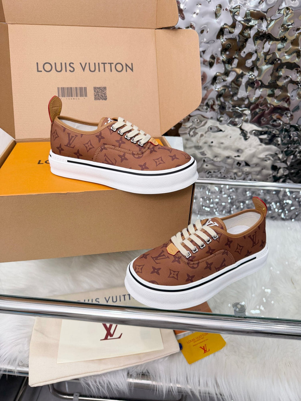 Louis Vuitton Brown Monogram Low-Top Sneakers