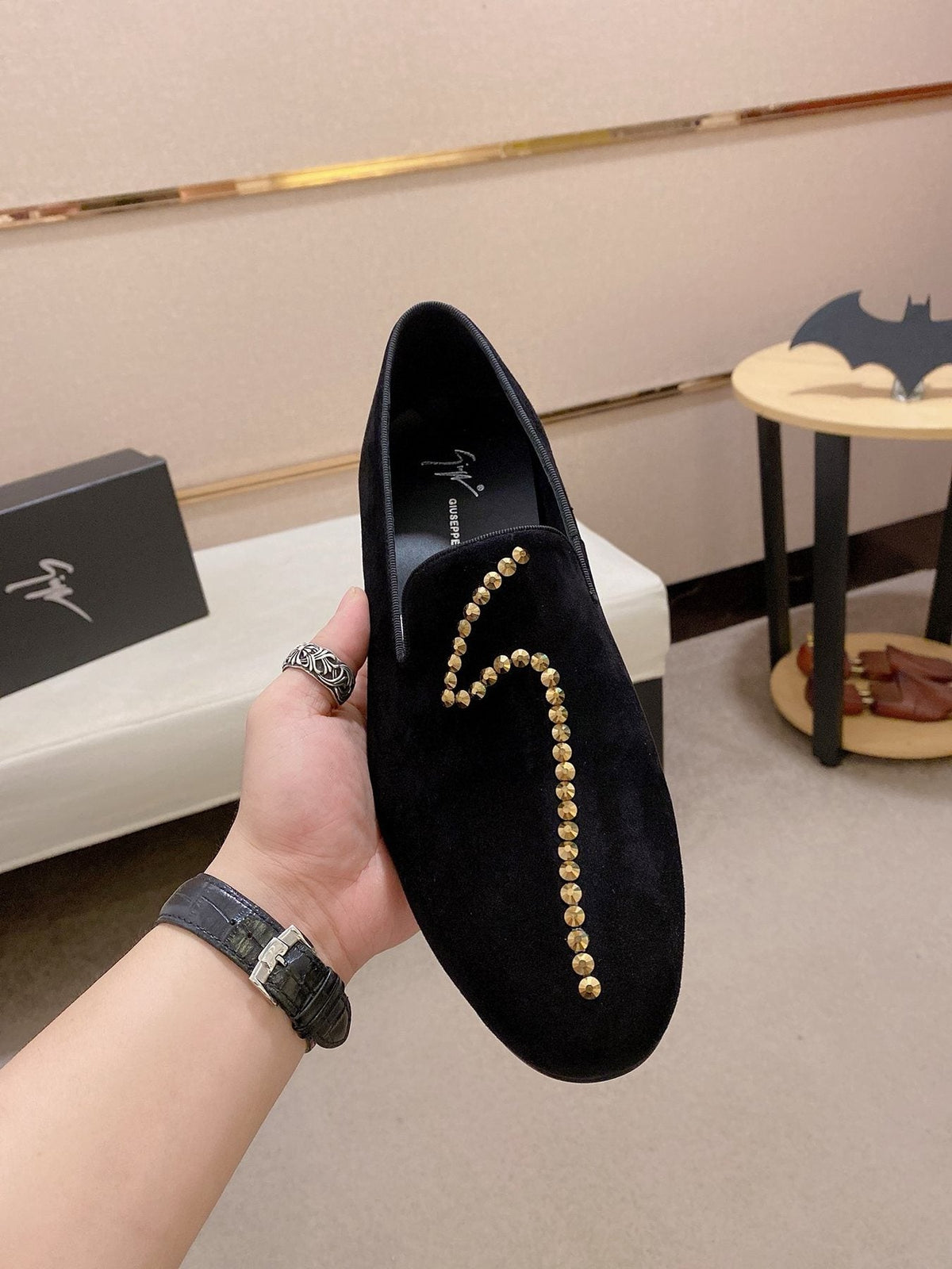 Giuseppe Zanotti Men's Rhinestone Loafers