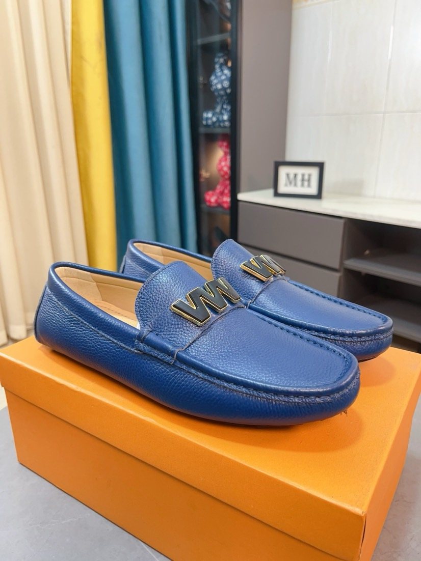 Louis Vuitton Pebbled Driving Loafers