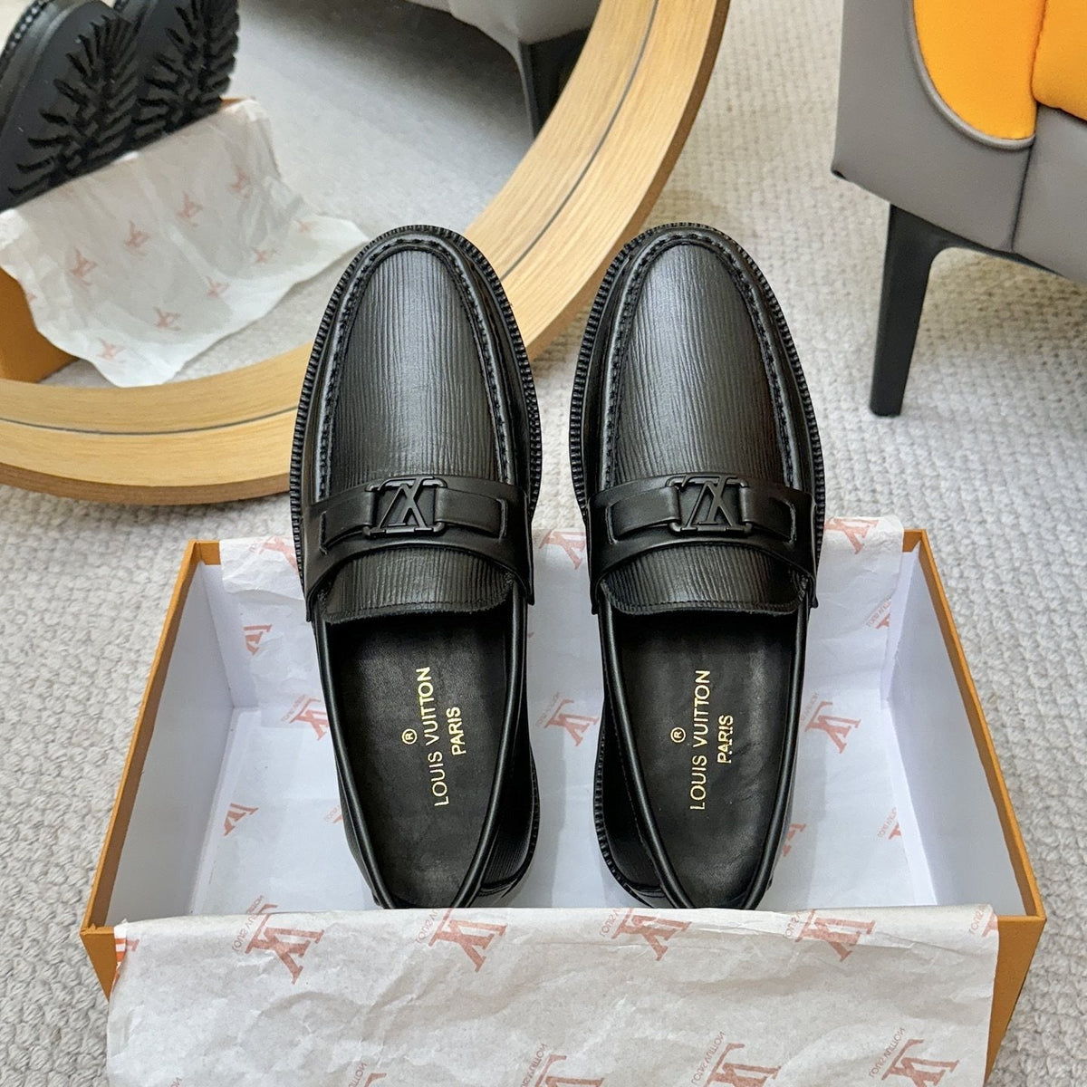 Louis Vuitton Men's Textured Lug Sole Loafers