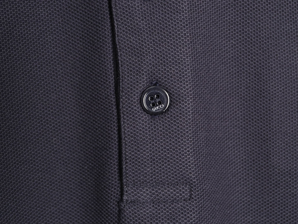 Gucci GG Embroidered Short-Sleeve Polo Shirt - Navy